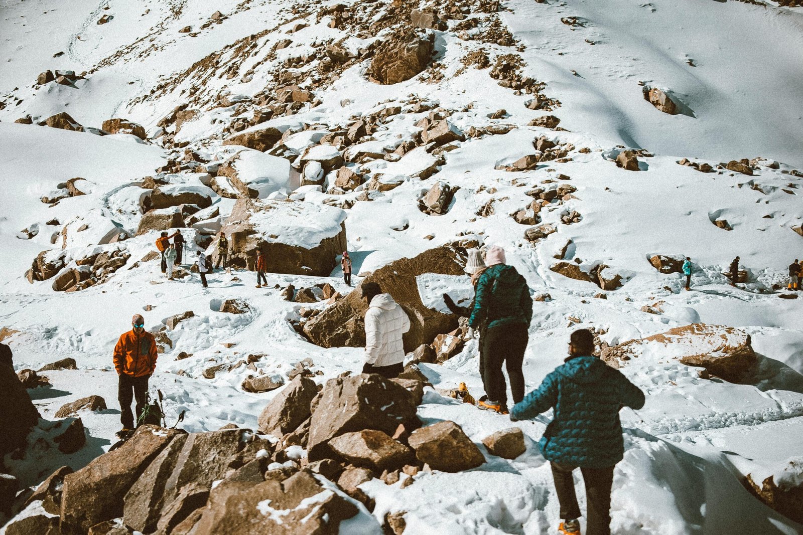 Explore a snowy hike in the rugged mountains of Almaty, Kazakhstan.