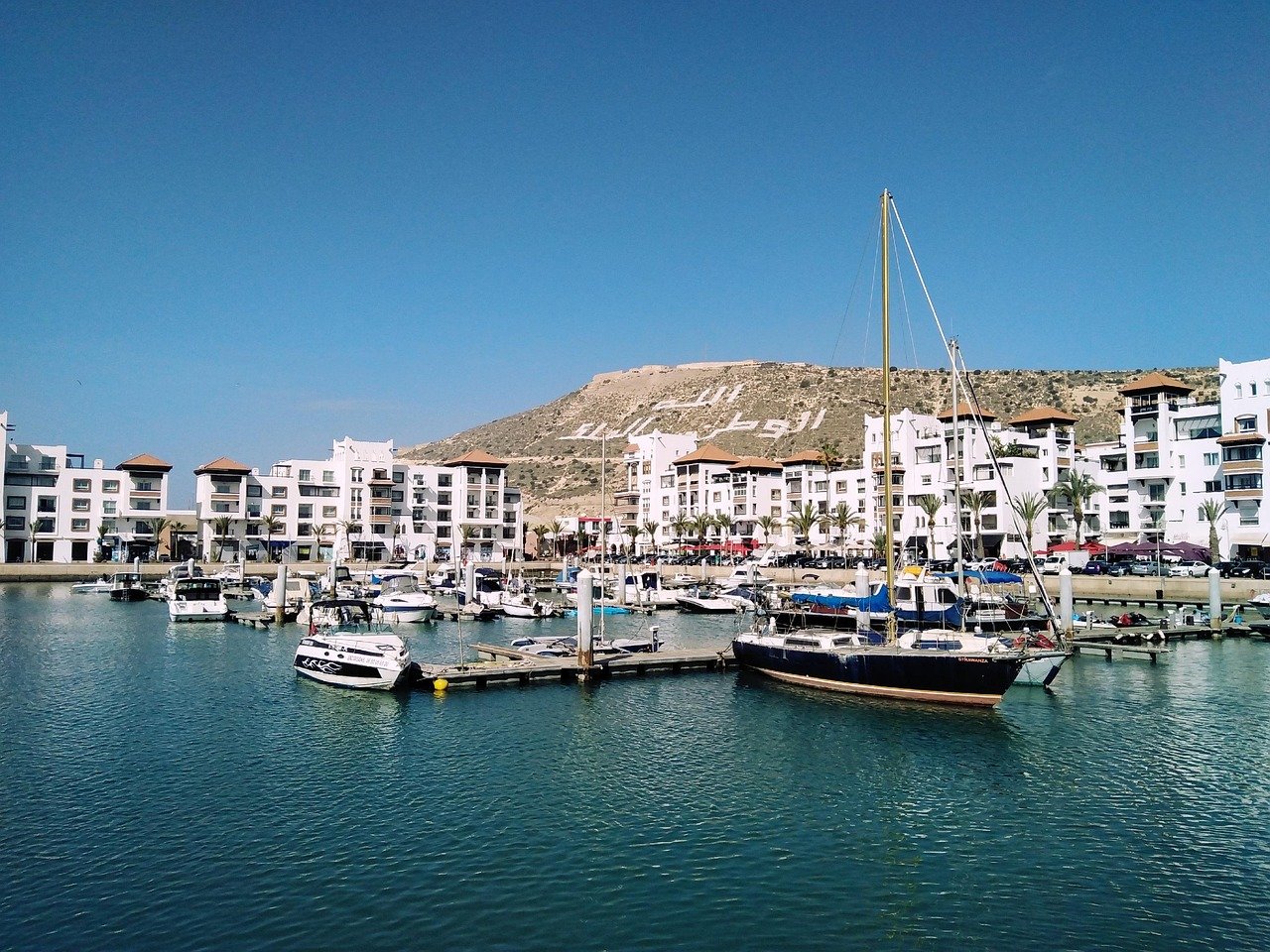 agadir, maroc, marina, wallpaper, ville, mer, bateaux, boat, sun, fonds d'écrans, ciel, bleu, blue, travel, voyage, morocco, africa, north africa, sea, beach, country, hd wallpaper, sky