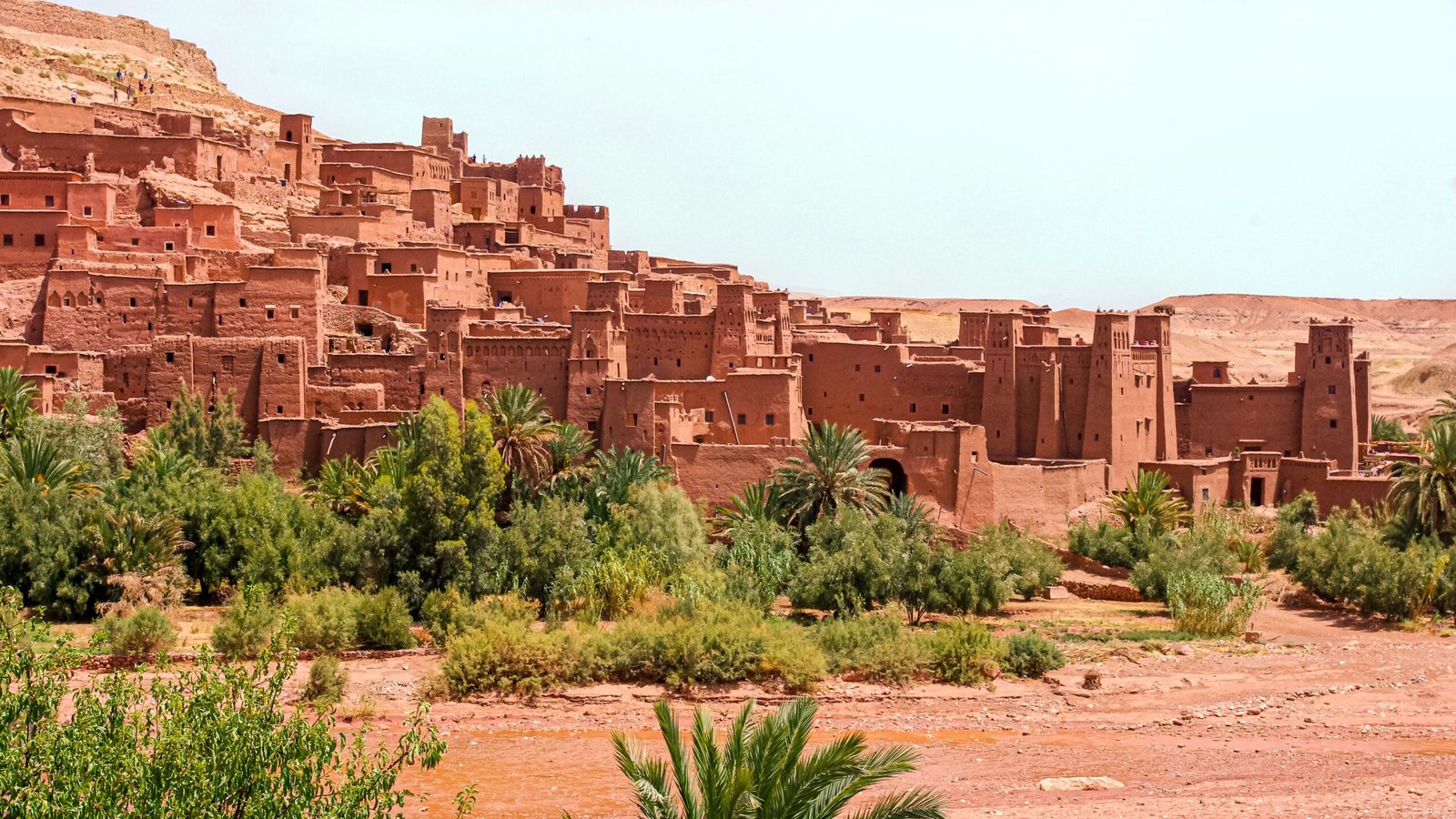 Explore the historic Ait Benhaddou, a UNESCO World Heritage Site in Morocco's desert.